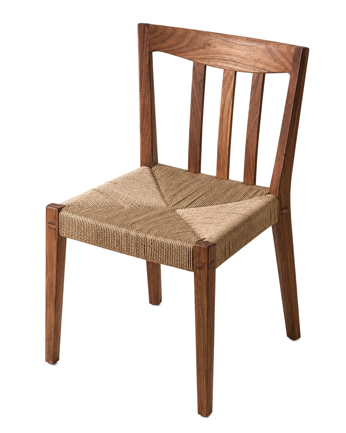Silla de comedor en tzalam, asiento tejido a mano